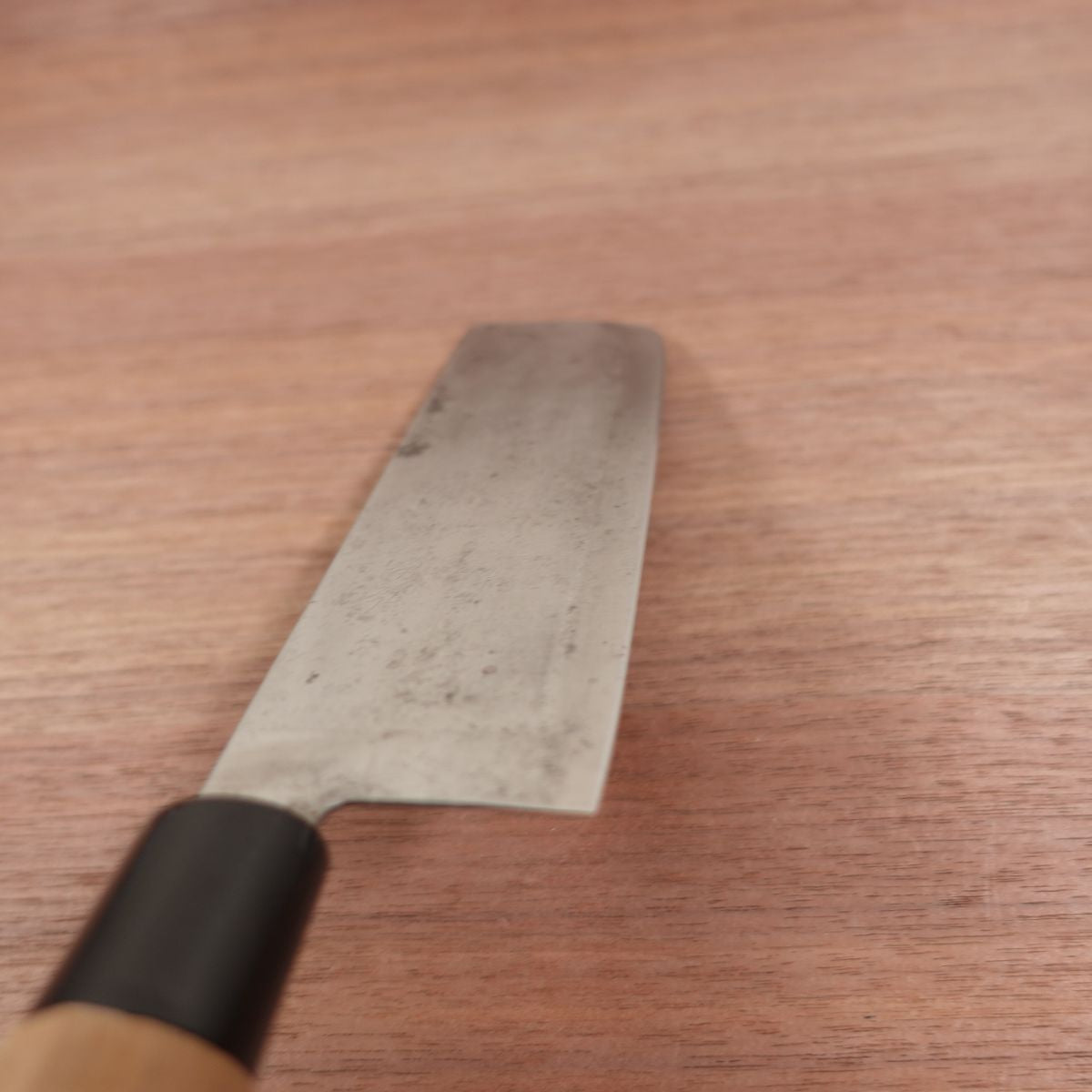 Azuma Roko Nakiri Knife, Sharpened, Carbon Steel, Double Bevel, Nakiri, Sticker on Handle, 160mm