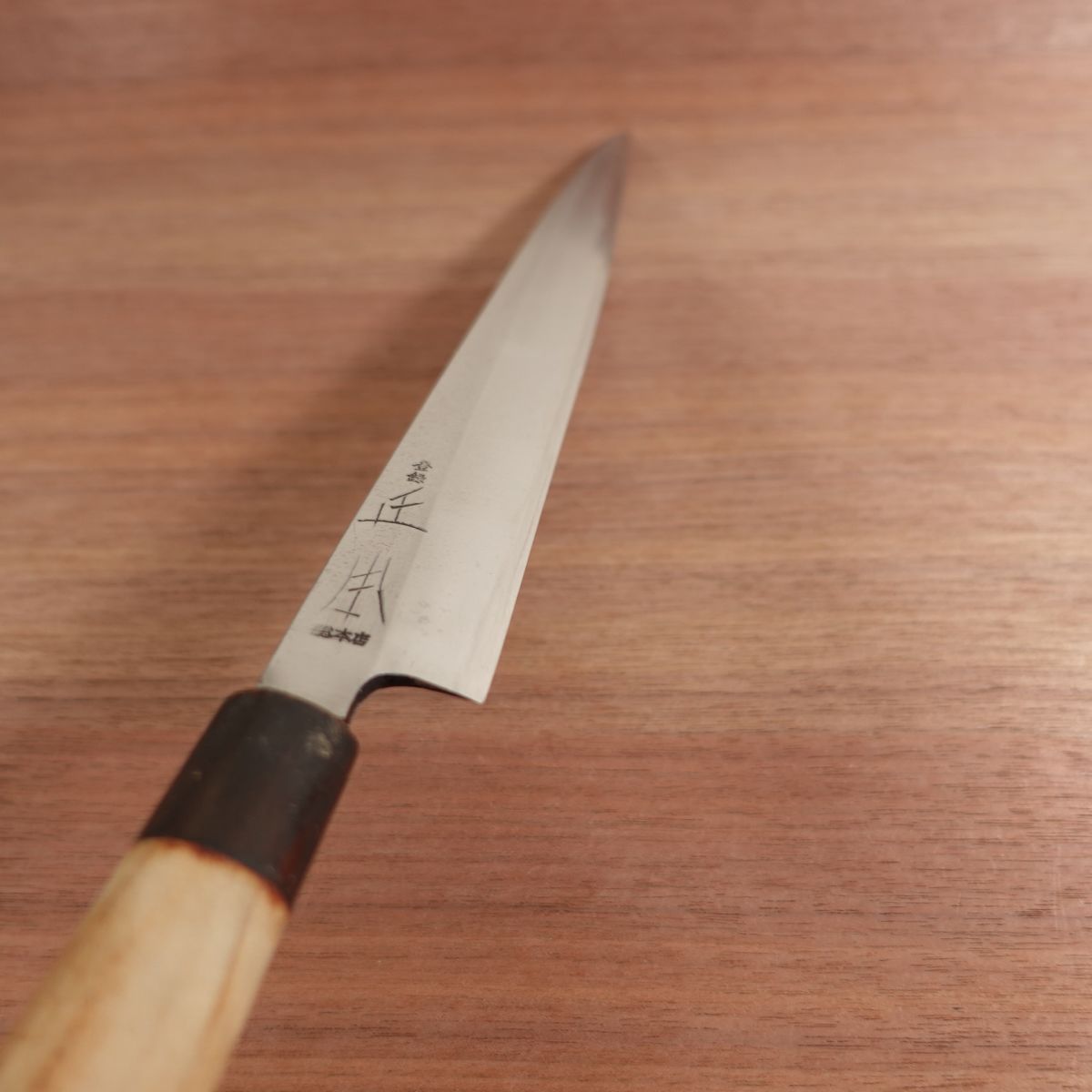 Masamoto Sohonten Yanagiba Knife, Sharpened, Water Buffalo Handle, Sashimi Knife, Carbon Steel, Single Bevel, 295mm