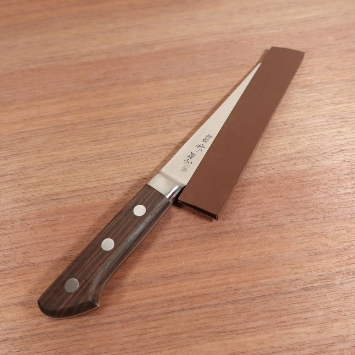 Takeaki Honesuki Knife, Sharpened, Sabaki Knife, Garasuki Knife, Carbon Steel, Slightly Single Bevel (70:30), Special, Takeuchi Hamono, 155mm