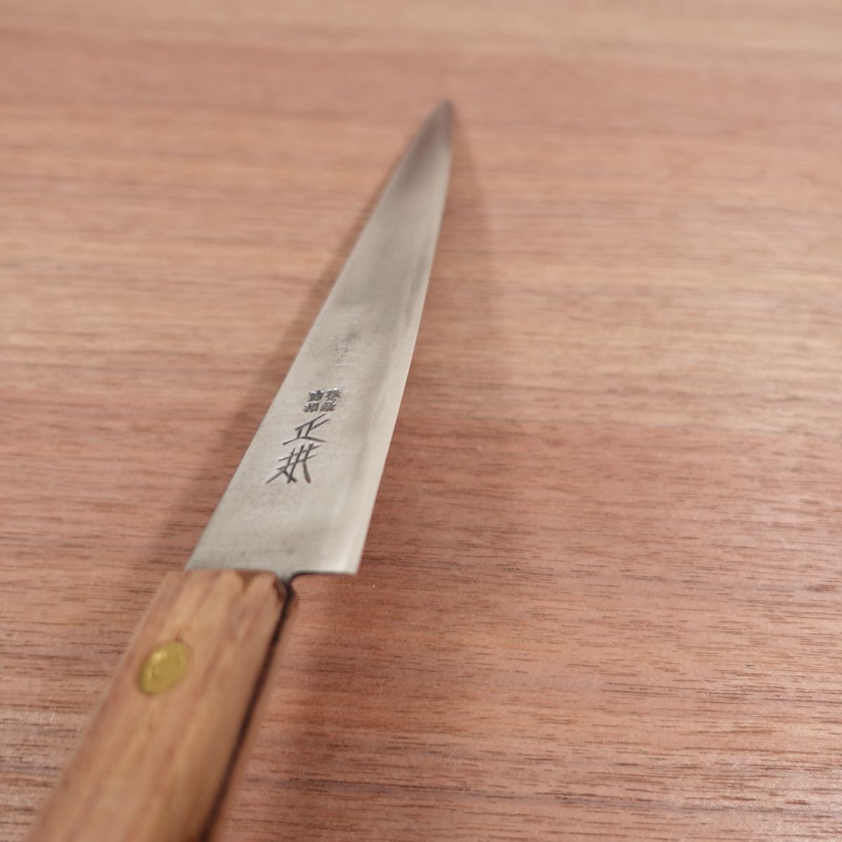 Masamoto Sujihiki Knife, Sharpened, Slim Gyuto, Carbon Steel, Nearly Single Bevel, 195mm