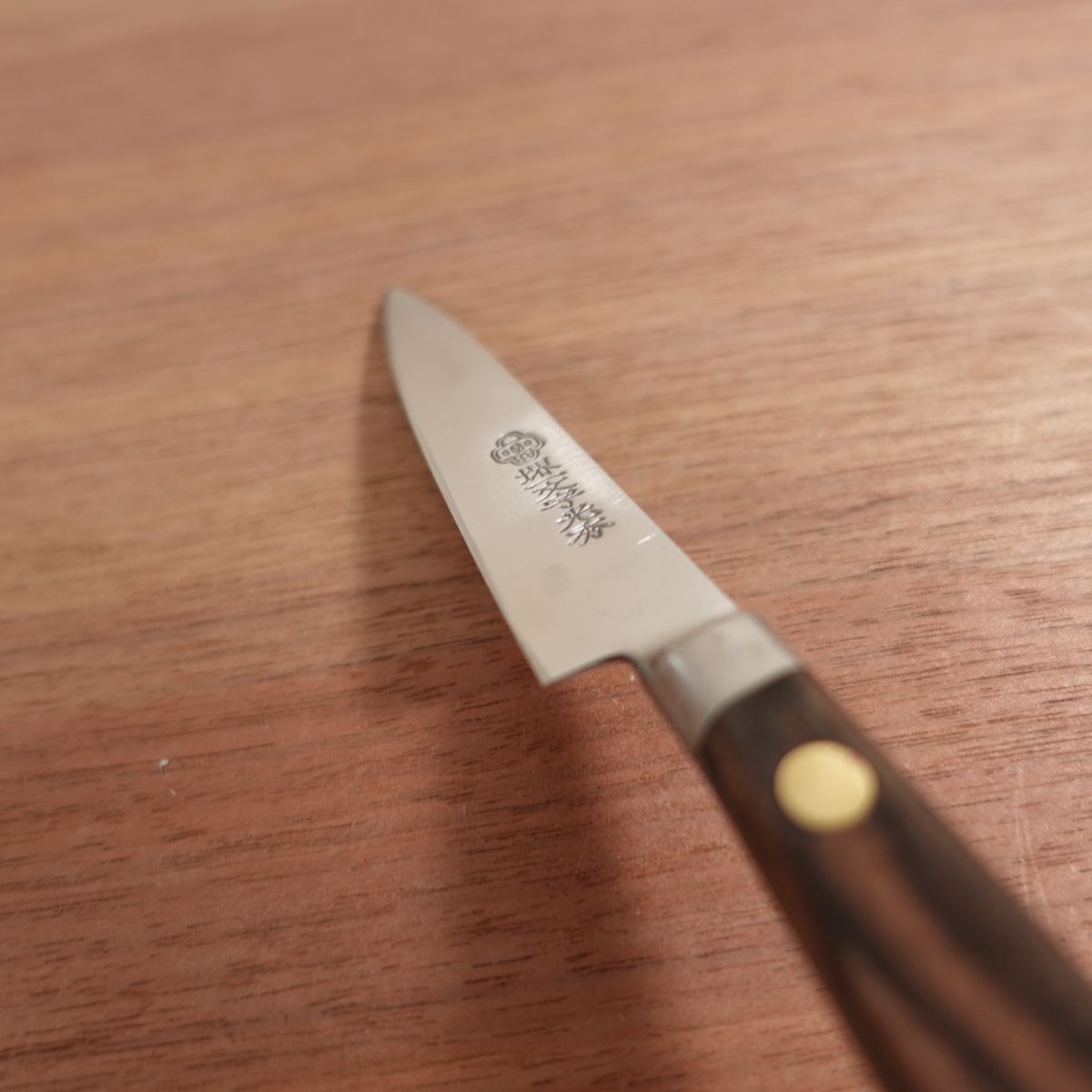 Sakai Ichimonji Mitsuhide Petty Knife, Sharpened, Supreme Grade, Mini Petty, Carbon Steel, 90mm