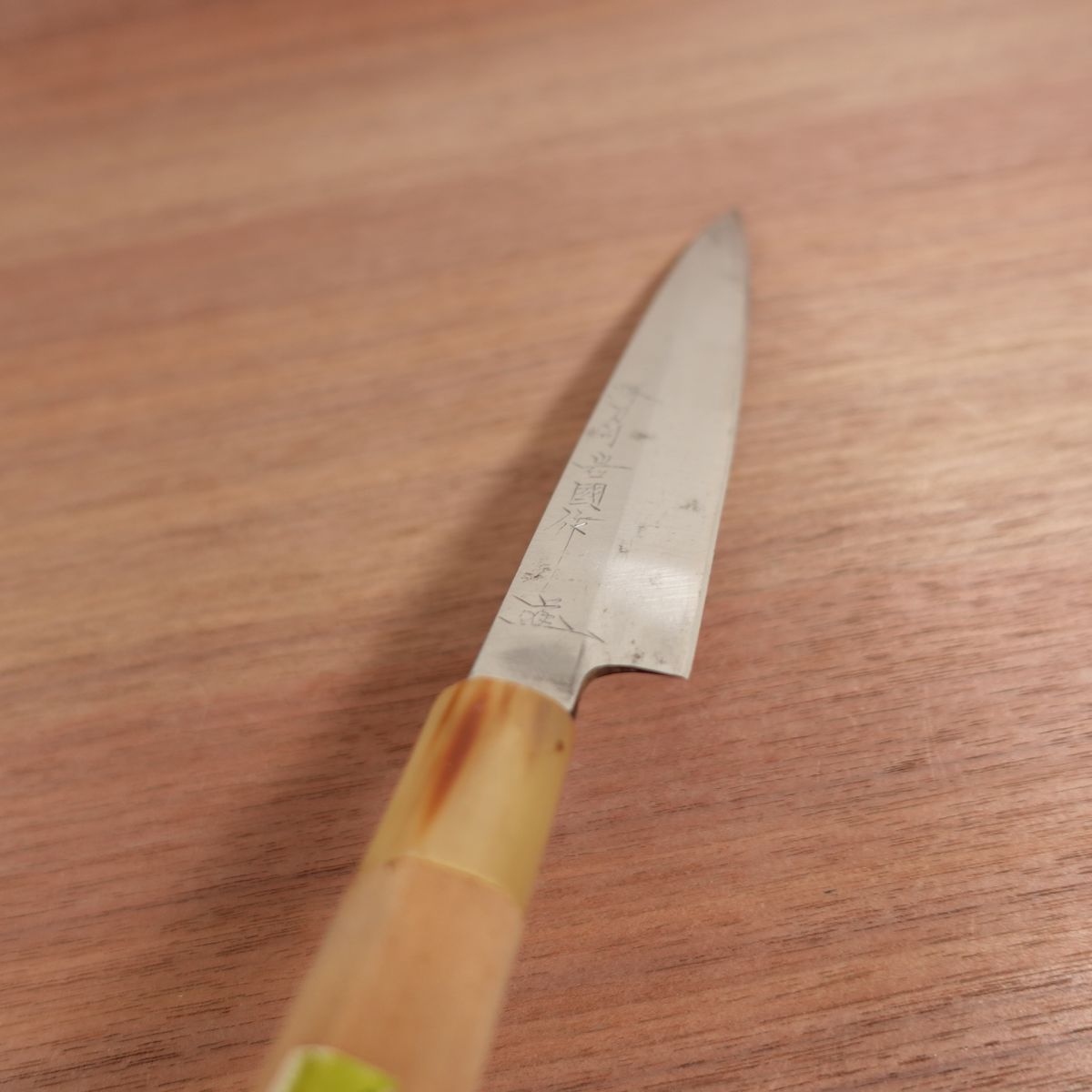Sakai Toji Yanagiba, Sharpened, White Water Buffalo Handle, Iwakuni, Sashimi Knife, Sticker on Handle, 180mm