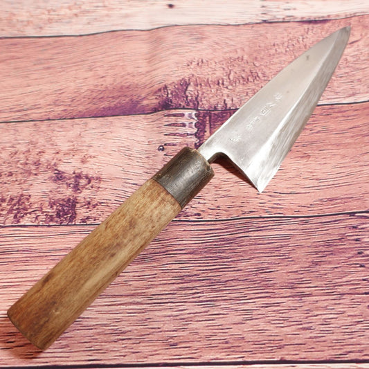 Sakai Toji Iwakuni Saku Deba Knife, Sharpened, Water Buffalo Horn Handle, Single-edged, Steel