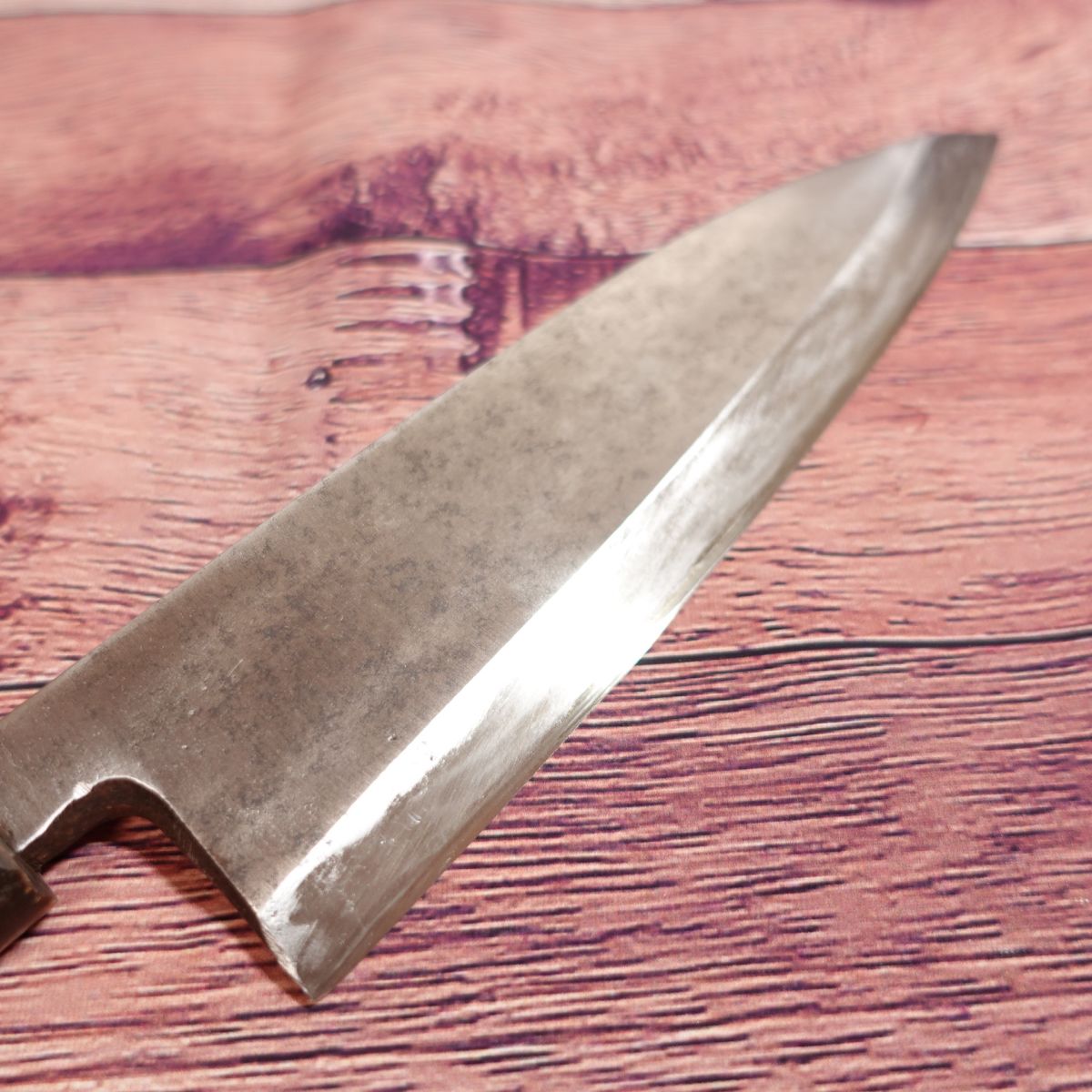 Sakai Ichimonji Mitsuhide Ai-Deba Knife, Sharpened, Water Buffalo Horn Handle, Single-edged, Filleting Knife, Japanese style Chef’s Knife, Steel