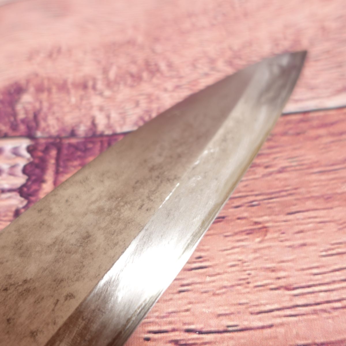 Sakai Ichimonji Mitsuhide Ai-Deba Knife, Sharpened, Water Buffalo Horn Handle, Single-edged, Filleting Knife, Japanese style Chef’s Knife, Steel