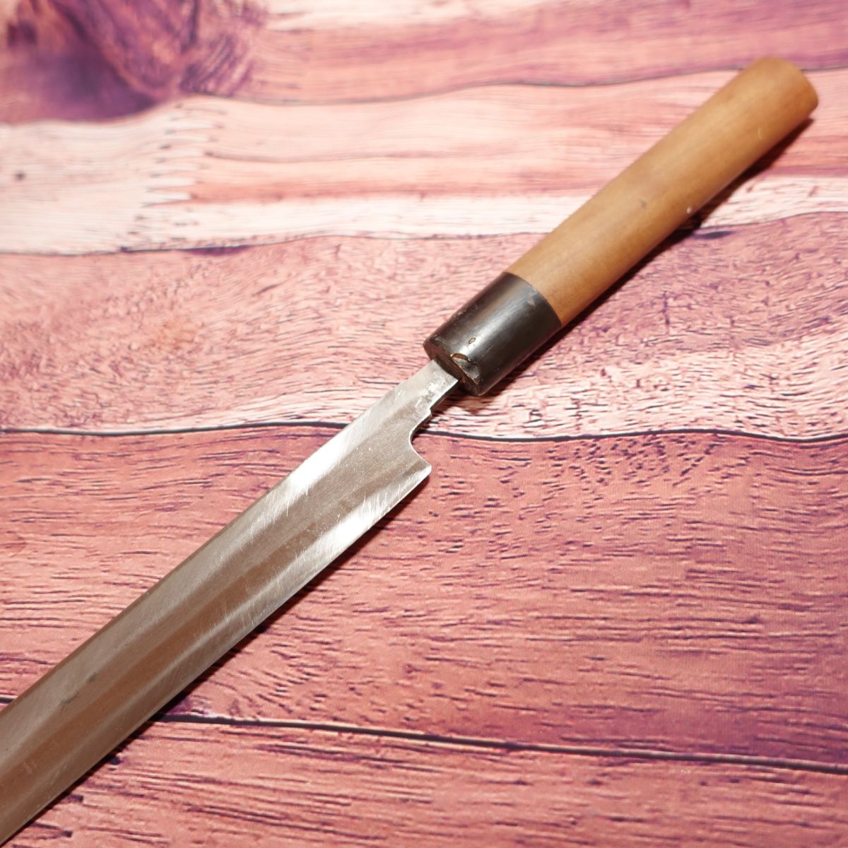 Masamoto Tako-hiki Knife, Sharpened, Sashimi Knife, Water Buffalo Horn Handle, Single-edged, Steel