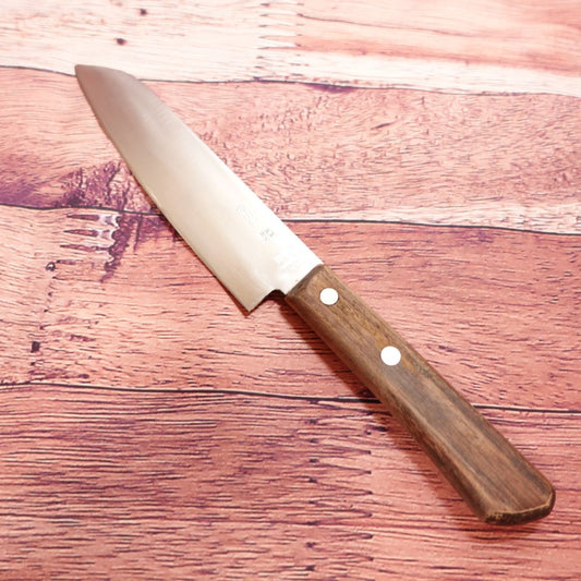 Awataguchi Santoku Knife, Sharpened, All-purpose Knife, Hon-Warikomi, 3-layered, Double-edged, Pure Steel Warikomi, DP