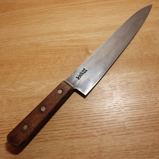 Minamoto Masakane Gyuto, Kochmesser, Edelstahl, geschärft, Allzweckmesser, zweischneidig