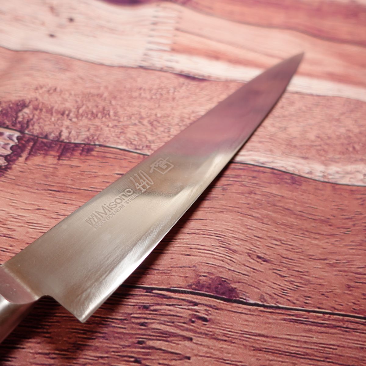 Couteau de chef MISONO Gyuto, aiguisé, acier inoxydable, double tranchant, Sujihiki, 440