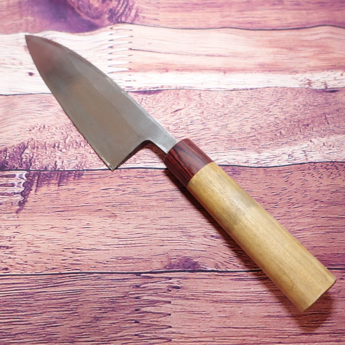 Masatsune Deba Knife, Sharpened, Red-brown Handle, With Ferrule, With Echizen Uchihamono Sticker, Single-edged, Steel