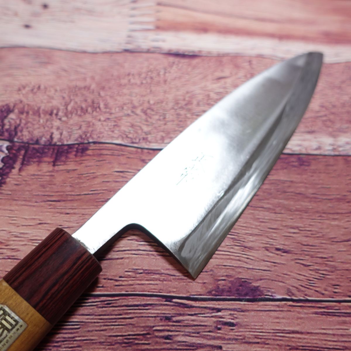 Masatsune Deba Knife, Sharpened, Red-brown Handle, With Ferrule, With Echizen Uchihamono Sticker, Single-edged, Steel