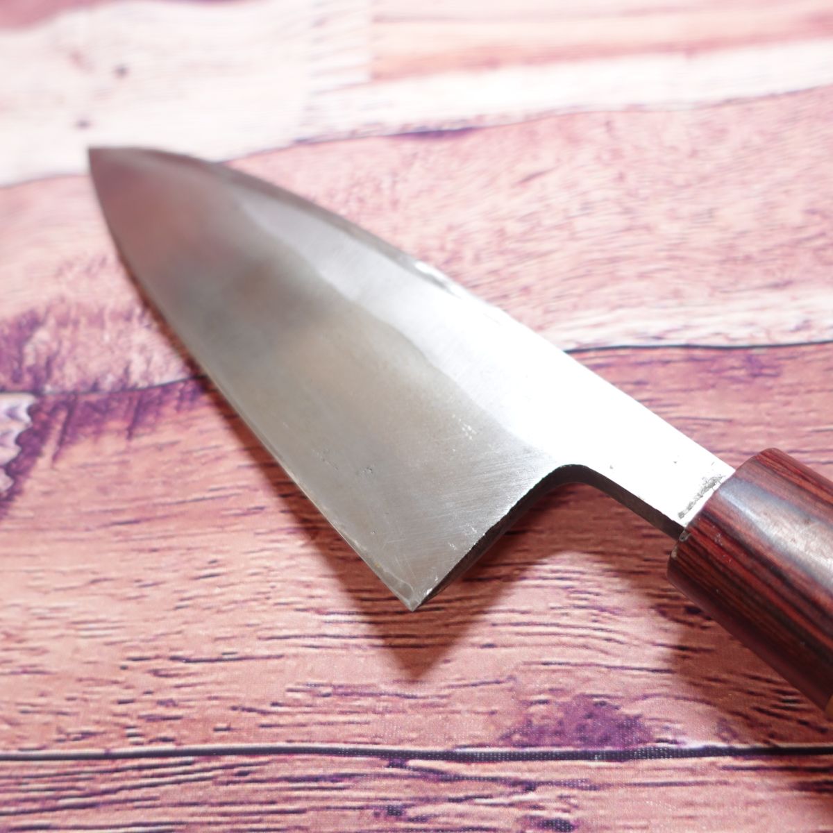 Masatsune Deba Knife, Sharpened, Red-brown Handle, With Ferrule, With Echizen Uchihamono Sticker, Single-edged, Steel