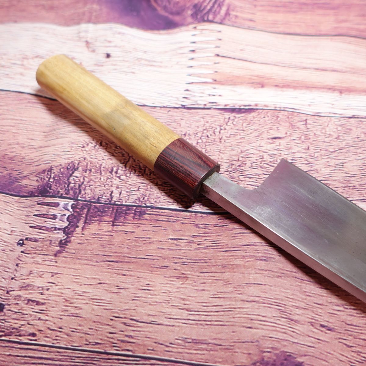 Masatsune Deba Knife, Sharpened, Red-brown Handle, With Ferrule, With Echizen Uchihamono Sticker, Single-edged, Steel