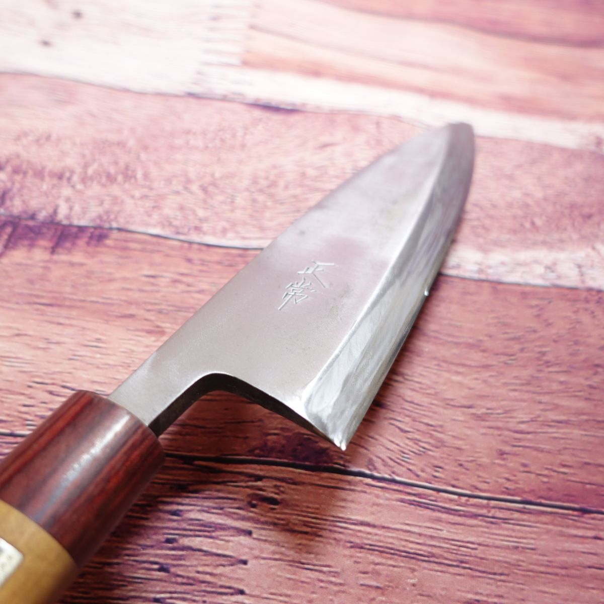 Masatsune Deba Knife, Sharpened, Red-brown Handle, With Ferrule, With Echizen Uchihamono Sticker, Single-edged, Steel