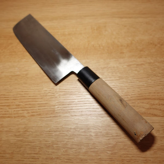 Fukuhide Nakiri Knife, Sharpened, Vegetable Knife, Thin Blade, Double-edged