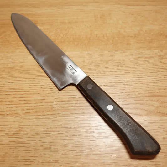 Couteau polyvalent Tokyo Yamafuji, aiguisé, Santoku, Hon-Warikomi, couteau occidental, à double tranchant