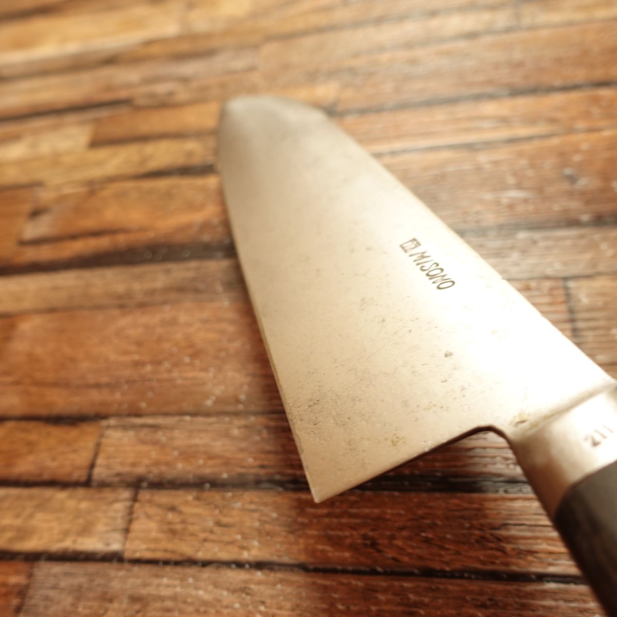 Couteau Santoku Misono, aiguisé, couteau tout usage, qualité spéciale Fukuichi, double tranchant, acier, 211