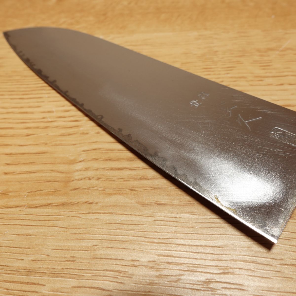 Takahisa Santoku Knife, Sharpened, All-purpose Knife, Gyuto, Hon-Warikomi, Western Knife, Double-edged