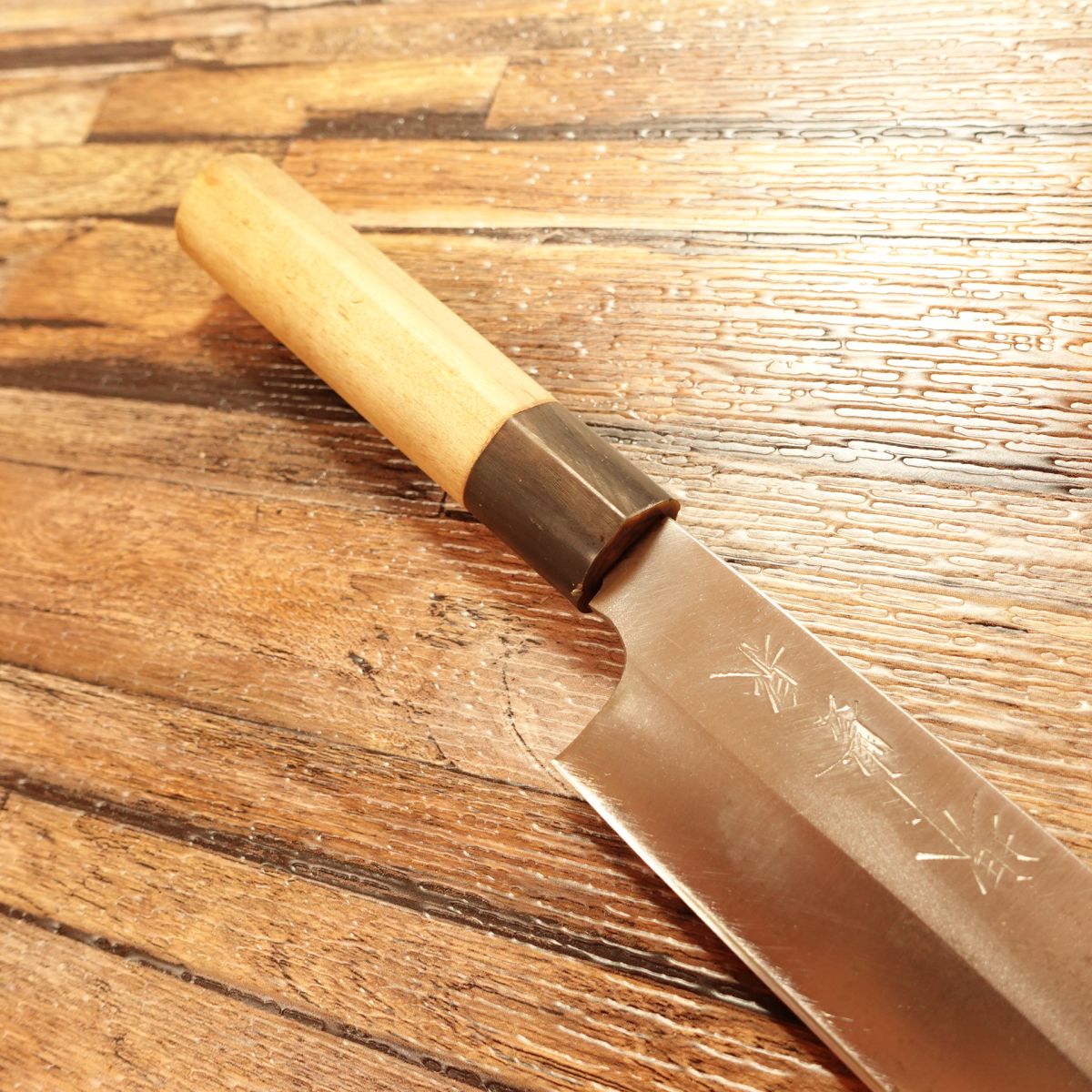 Sakai Toyoizumi Mukimono Knife, Sharpened, Water Buffalo Horn Handle, Single-edged, Japanese Knife, Steel, Mukimono