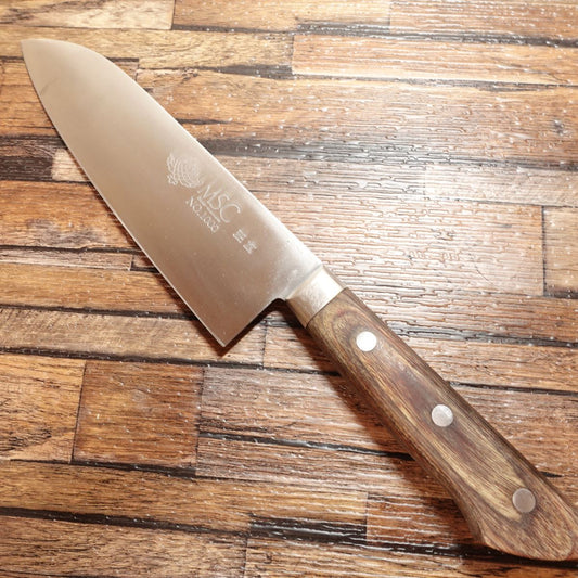 Couteau Santoku MSC Masahiro, aiguisé, couteau tout usage, acier inoxydable, n° 1000