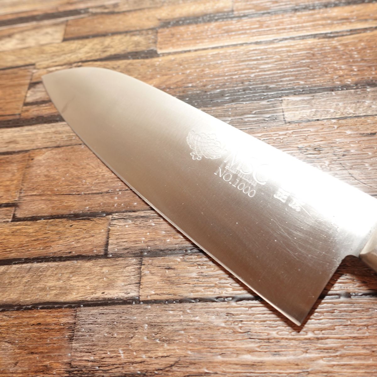 Couteau Santoku MSC Masahiro, aiguisé, couteau tout usage, acier inoxydable, n° 1000