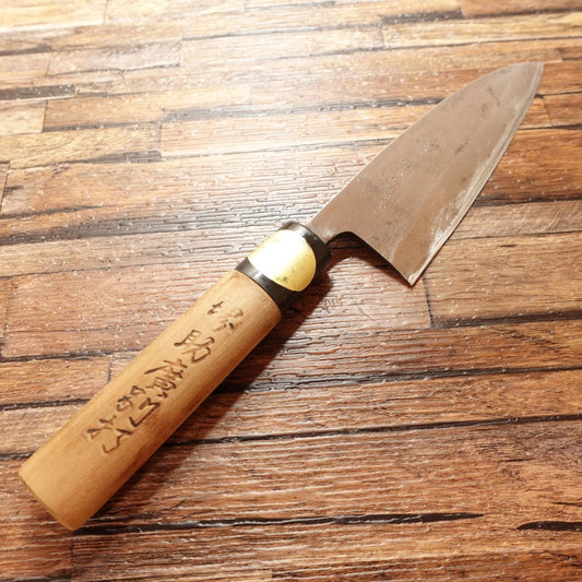 Sakai Sukehiro Deba Knife, Sharpened, Extra-forged, Blade Inscription, Single-edged, With Sticker