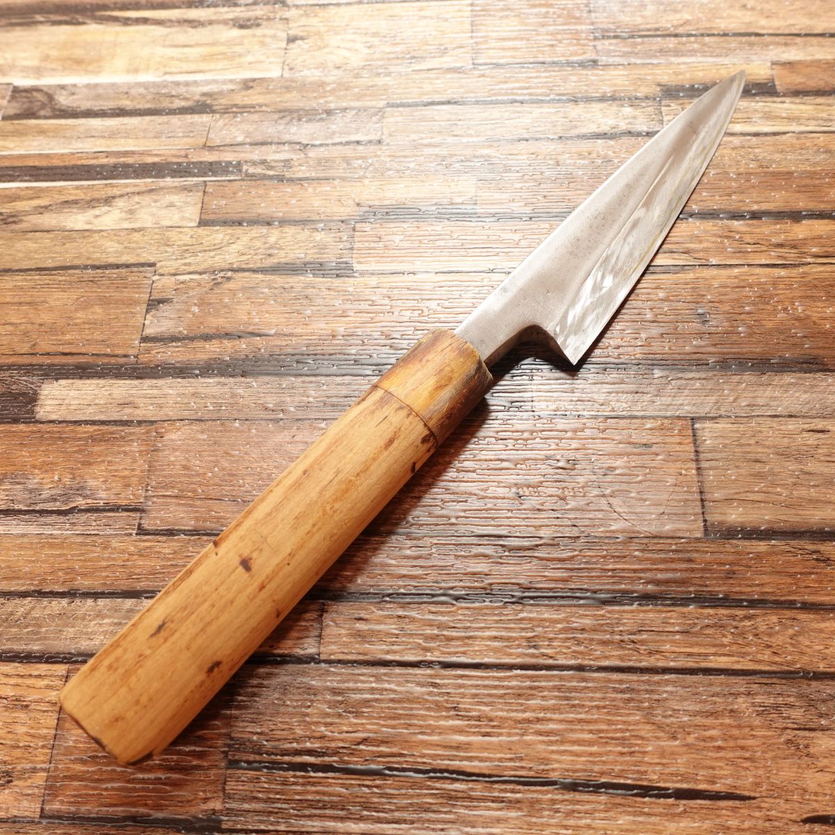 Shoujiki Deba Knife, Sharpened, Ai-Deba, Water Buffalo Horn Handle, Shojiki