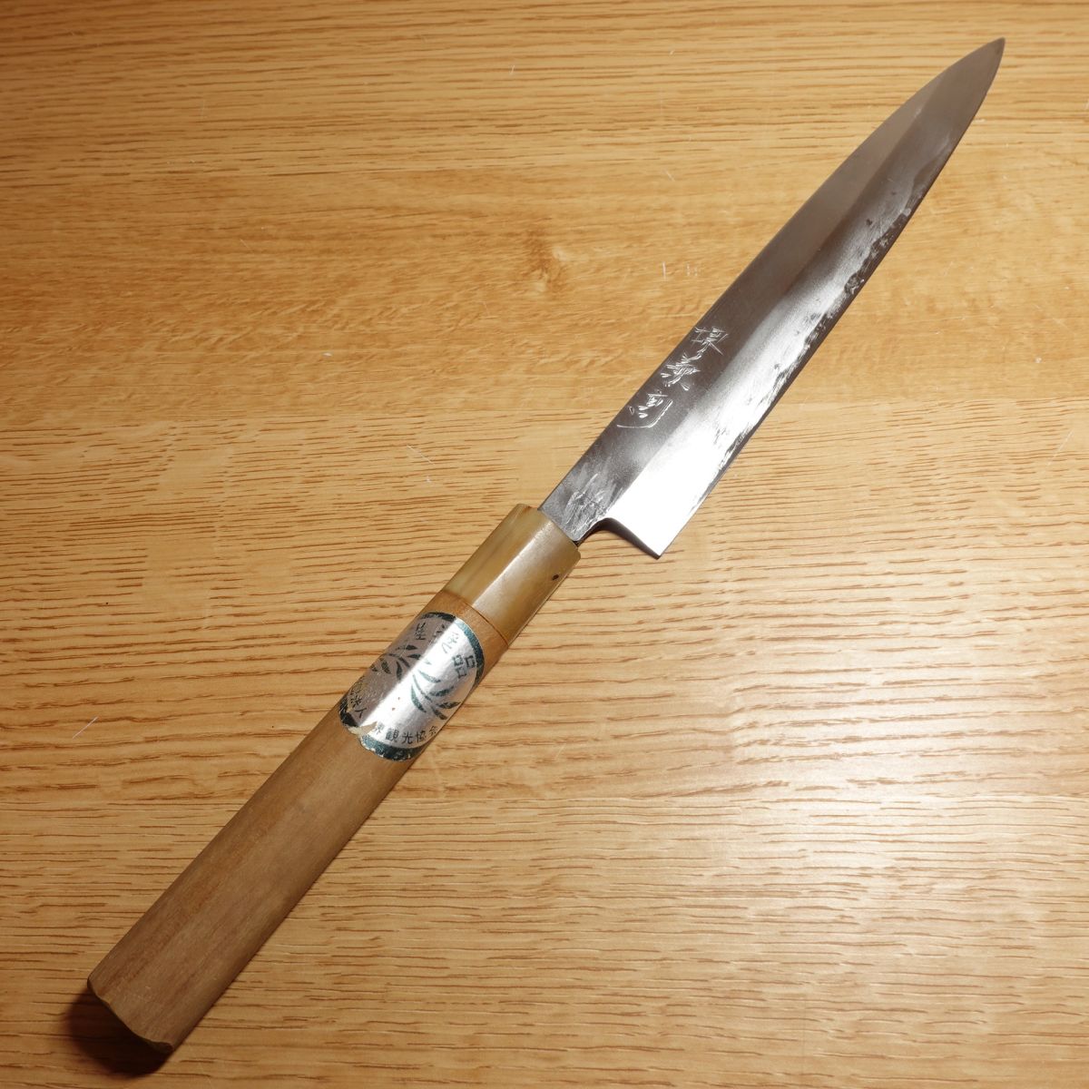 Sakai Kanetaka Yanagiba Knife, Sharpened, Water Buffalo Horn Handle, Sashimi Knife, With Sakai Tourism Association Seal, Single-edged