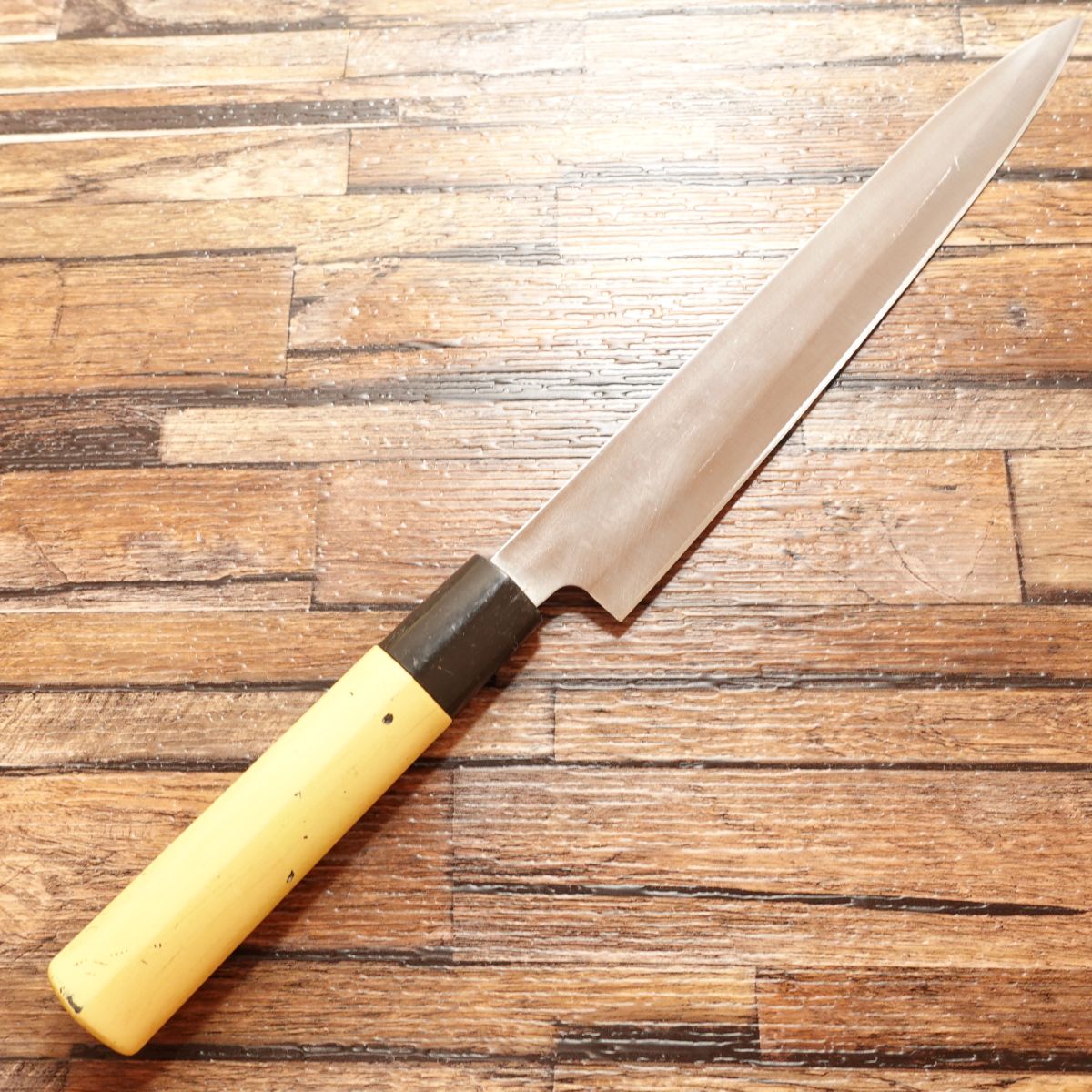 Nakamura Komei Yanagiba Knife, Sharpened, Sashimi Knife, Stainless Steel, Double-edged, Thin