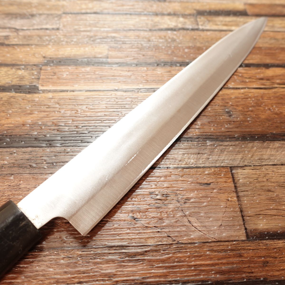 Nakamura Komei Yanagiba Knife, Sharpened, Sashimi Knife, Stainless Steel, Double-edged, Thin