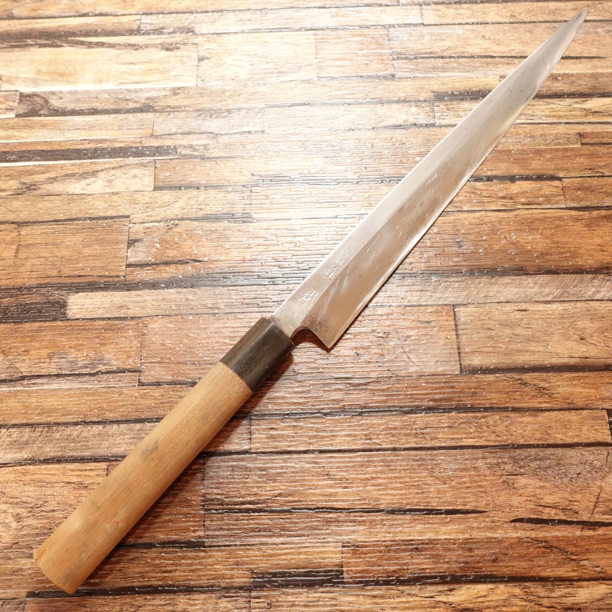 Masamoto Yanagiba Knife, Sharpened, Water Buffalo Horn Handle, Sashimi Knife, Well Maintained