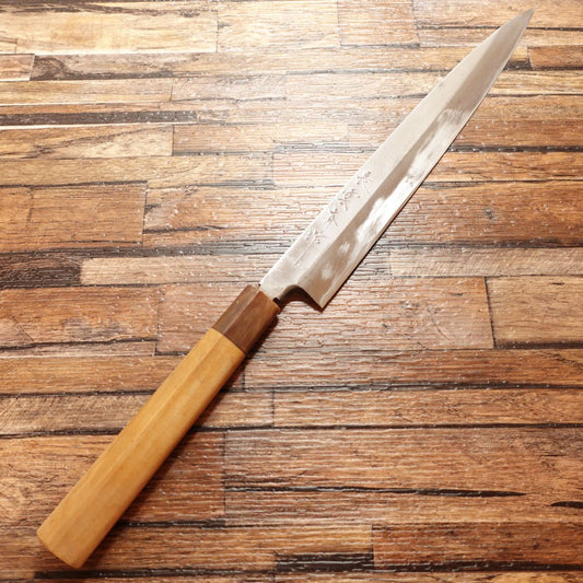 Cho-Unsai Yanagiba Knife, Sharpened, Sashimi Knife, Water Buffalo Horn Handle, Lightly Used, Cho-Unsai