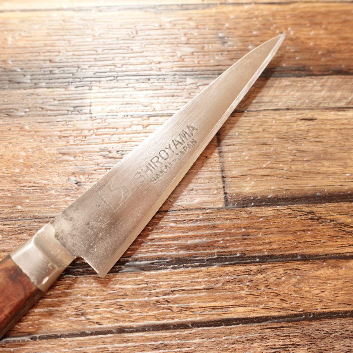 Shiroyama Cutlery Works Petty Knife, geschärft, Obstmesser, Stahl, einschneidig, geneigt 8:2, SHIROYAMA