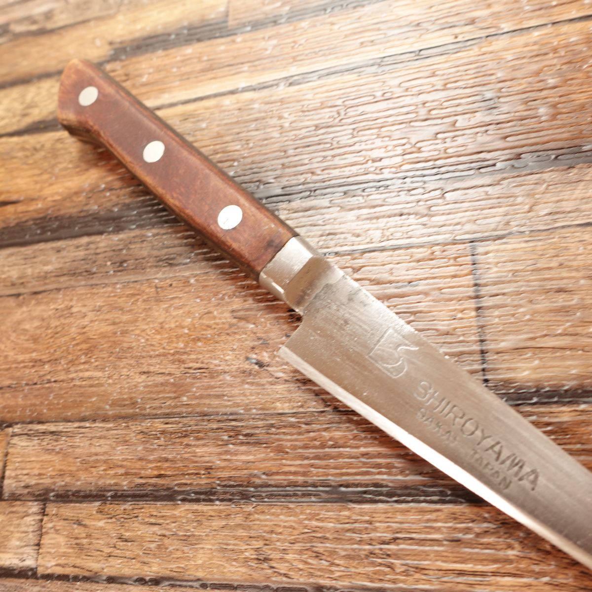 Shiroyama Cutlery Works Petty Knife, geschärft, Obstmesser, Stahl, einschneidig, geneigt 8:2, SHIROYAMA