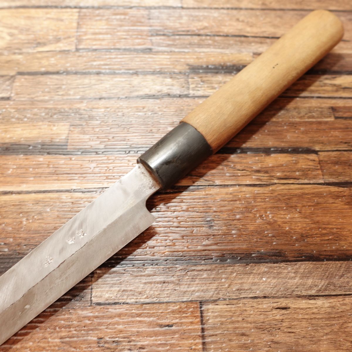 Yanagiba Knife, Sharpened, Sashimi Knife, 9 Sun, Water Buffalo Horn Handle, Engravings Erased by Maintenance, Well Maintained