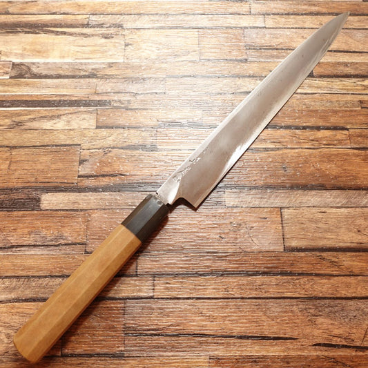 Masamoto Sohonten Yanagiba Knife, Sharpened, Sashimi Knife, Octagonal Handle, Water Buffalo Ferrule, Well Maintained