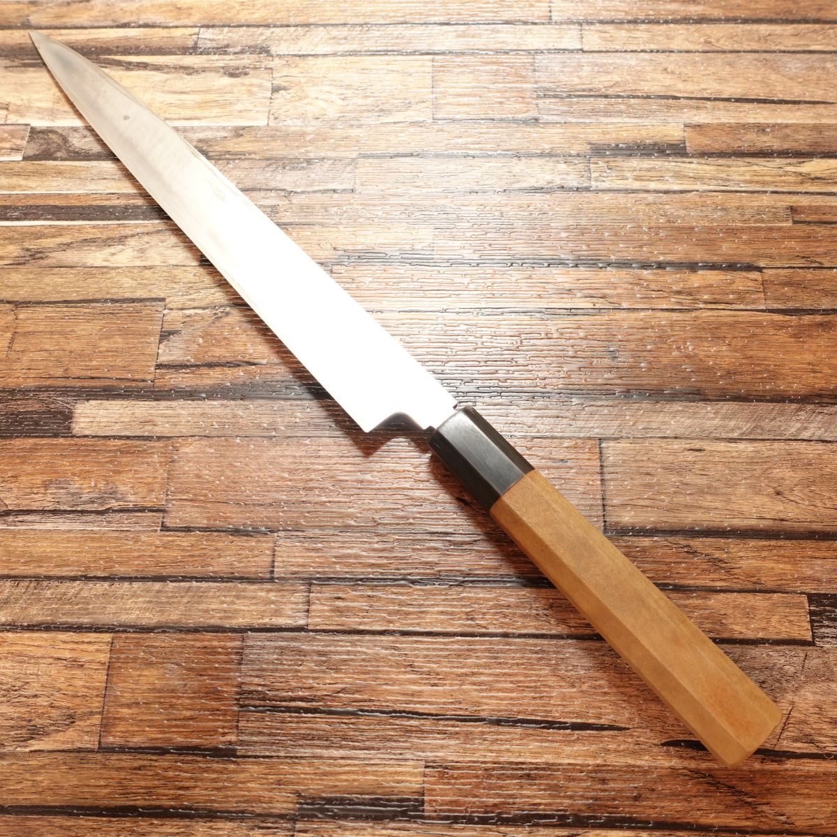 Masamoto Sohonten Yanagiba Knife, Sharpened, Sashimi Knife, Octagonal Handle, Water Buffalo Ferrule, Well Maintained