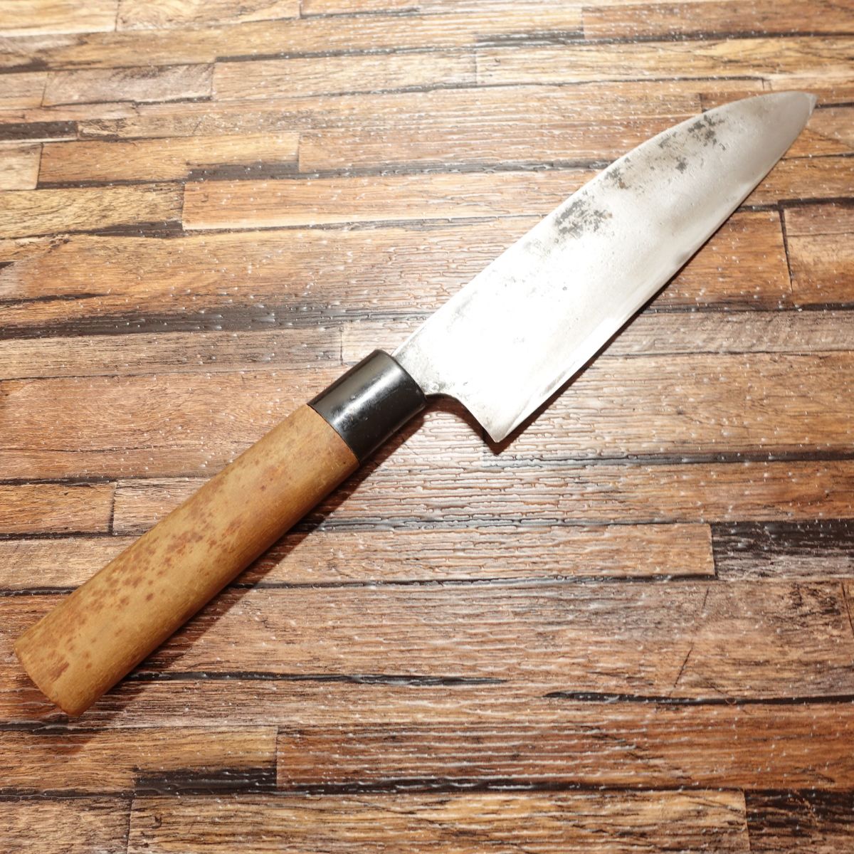 Miyako-Sando Santoku Knife, Sharpened, Black Forged, All-purpose Knife, Miyakonojo