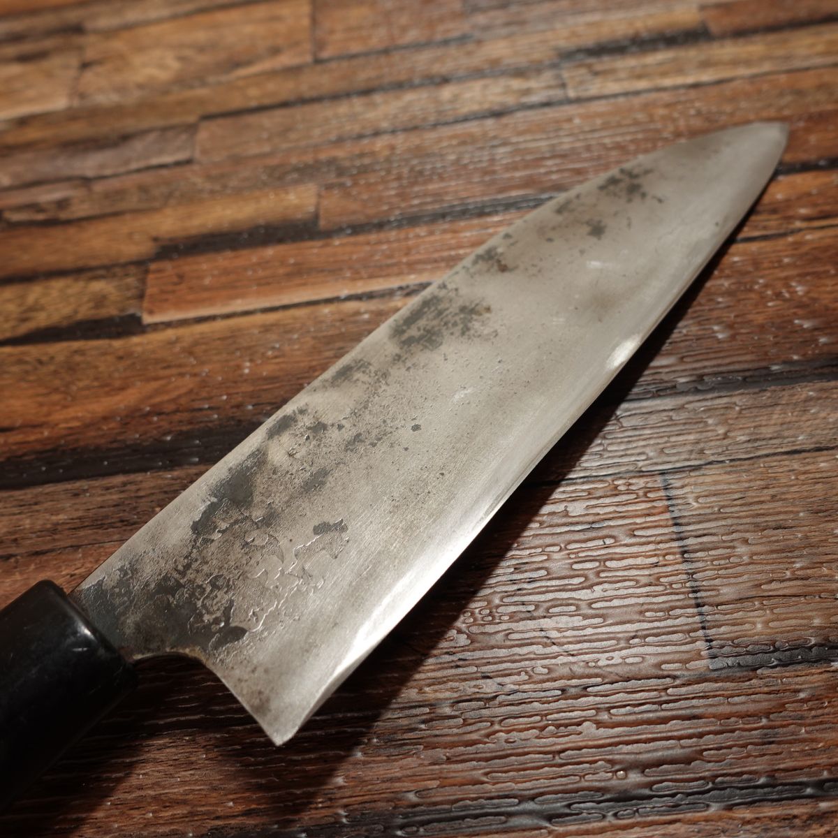 Miyako-Sando Santoku Knife, Sharpened, Black Forged, All-purpose Knife, Miyakonojo