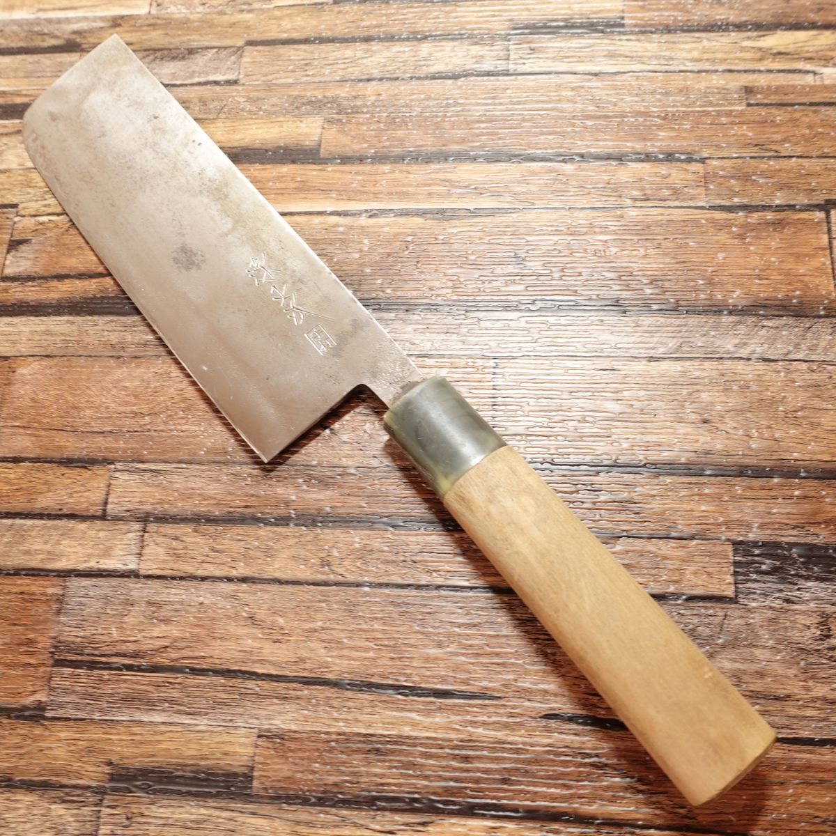 Minamoto Masatsugu Nakiri Knife, Sharpened, Thin Blade, Nakiri, Steel, Double-edged