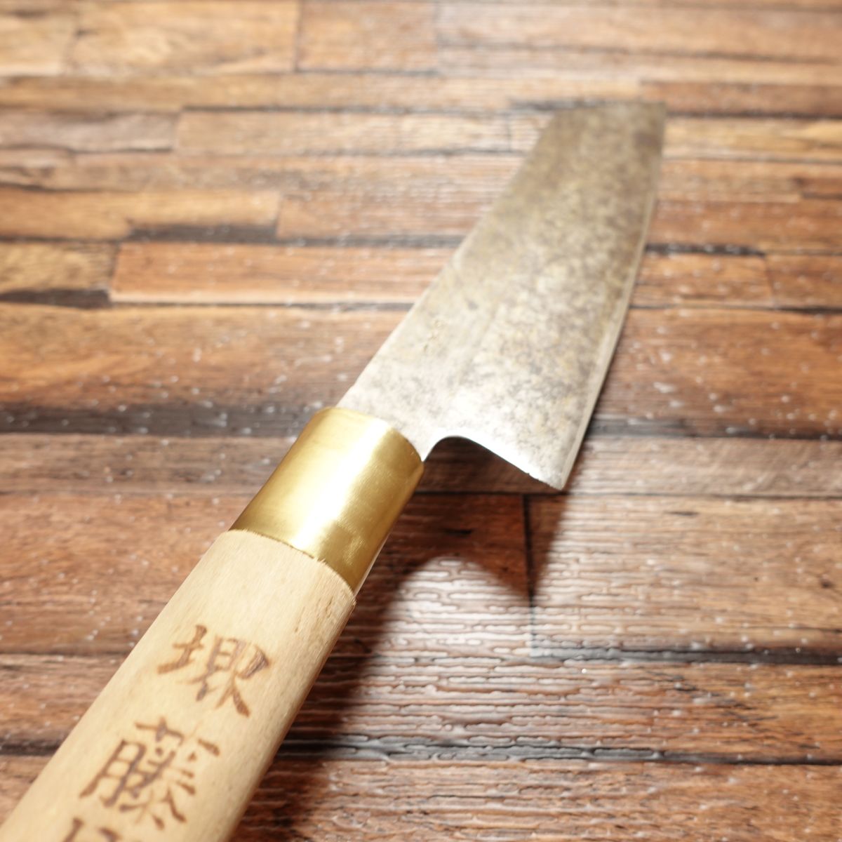 Sakai Fujiwara Masasuke Santoku Knife, Sharpened, All-purpose Knife, Double-edged, Steel, Bunka Knife, K-tip