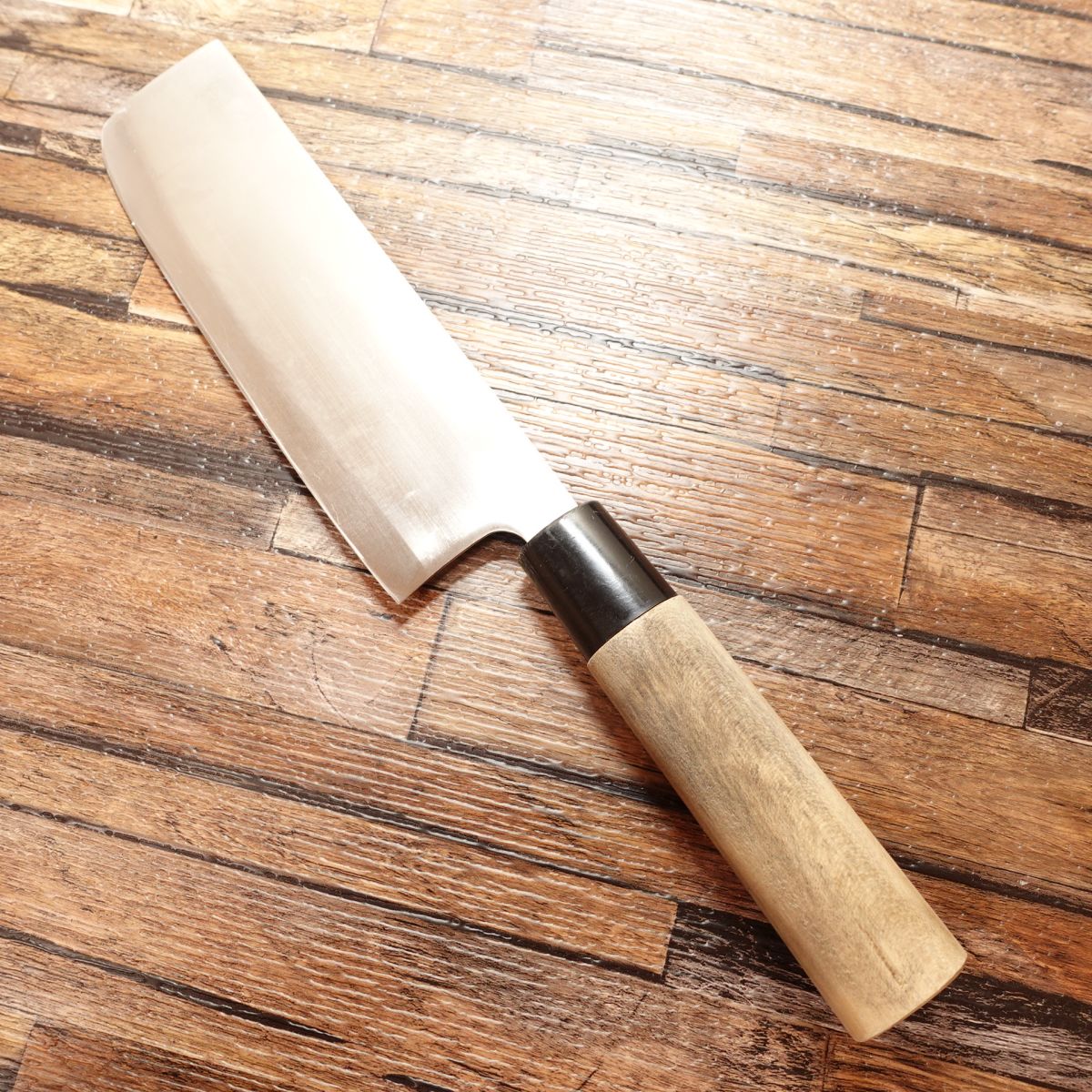 Noshu Masamune Saku Nakiri Knife, Sharpened, Stainless Steel, Thin Blade, Double-edged