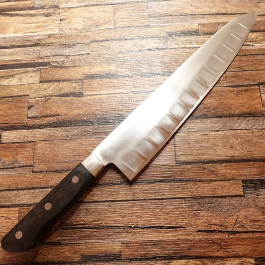 Brieto Gyuto, Chef’s Knife, Sharpened, All-purpose Knife, Dimpled Finish, Nearly Single-edged 9:1, Brieto M10 PRO