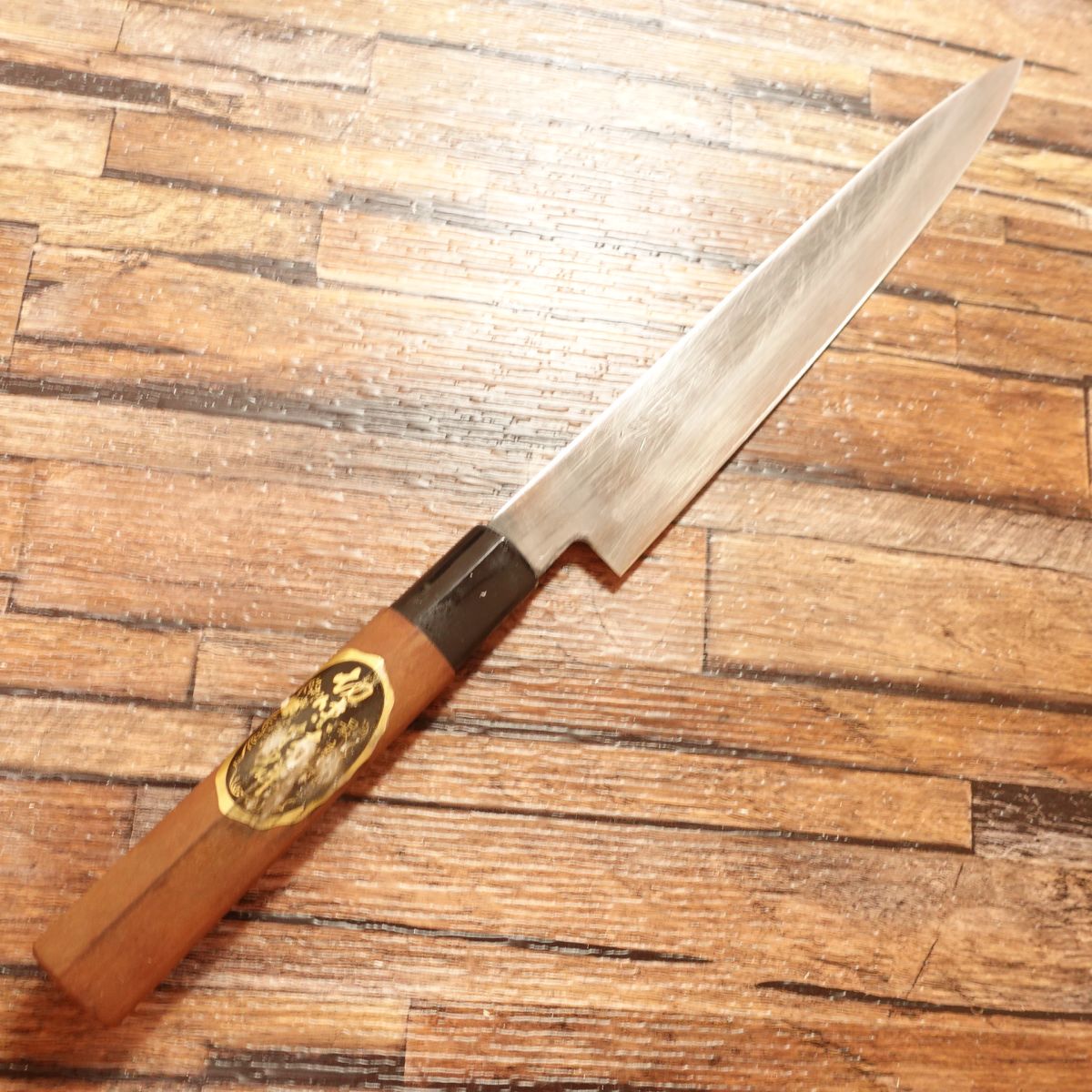 Katsuhiro Yanagiba Knife, Sharpened, Sashimi Knife, Double-edged, With Sharpness Sticker