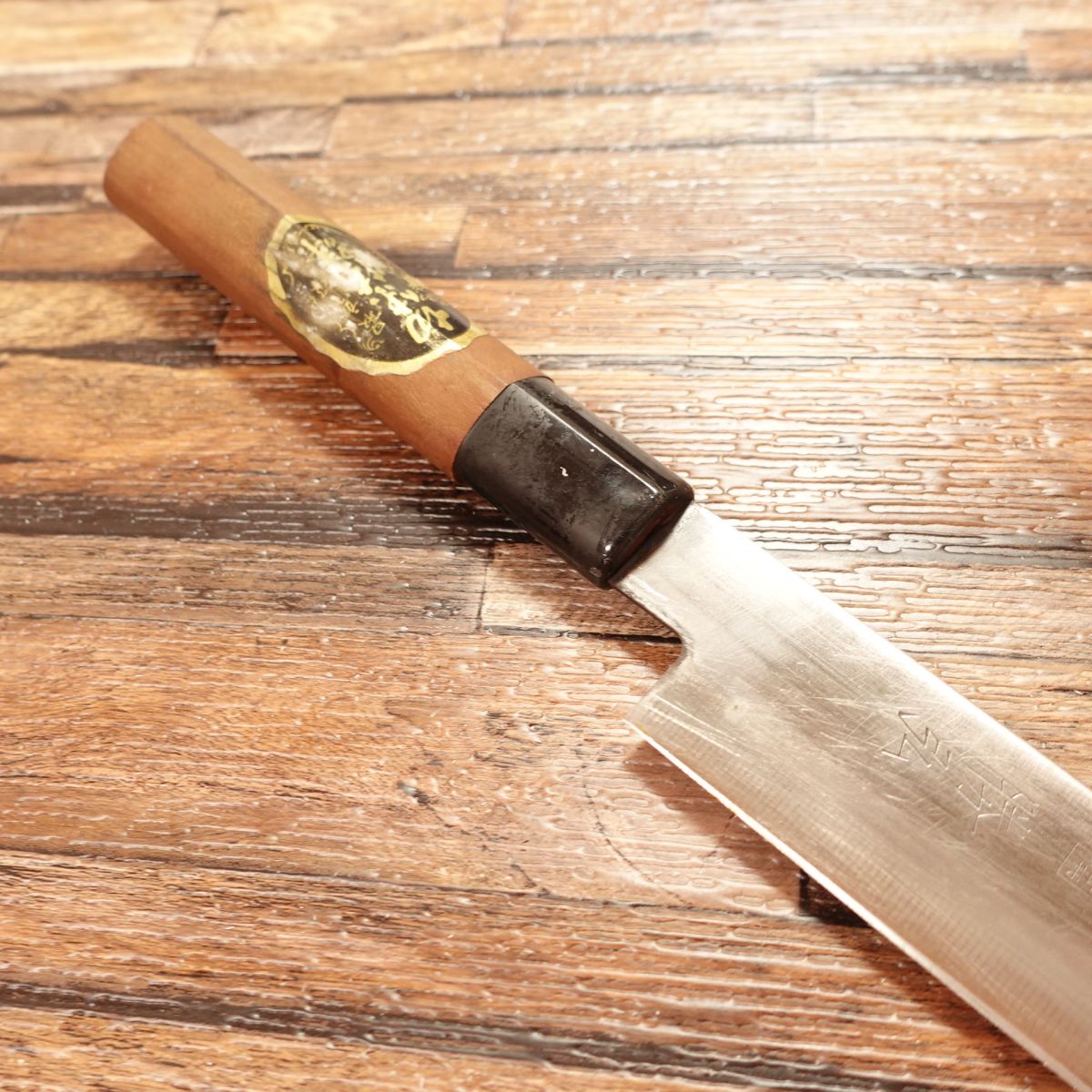 Katsuhiro Yanagiba Knife, Sharpened, Sashimi Knife, Double-edged, With Sharpness Sticker