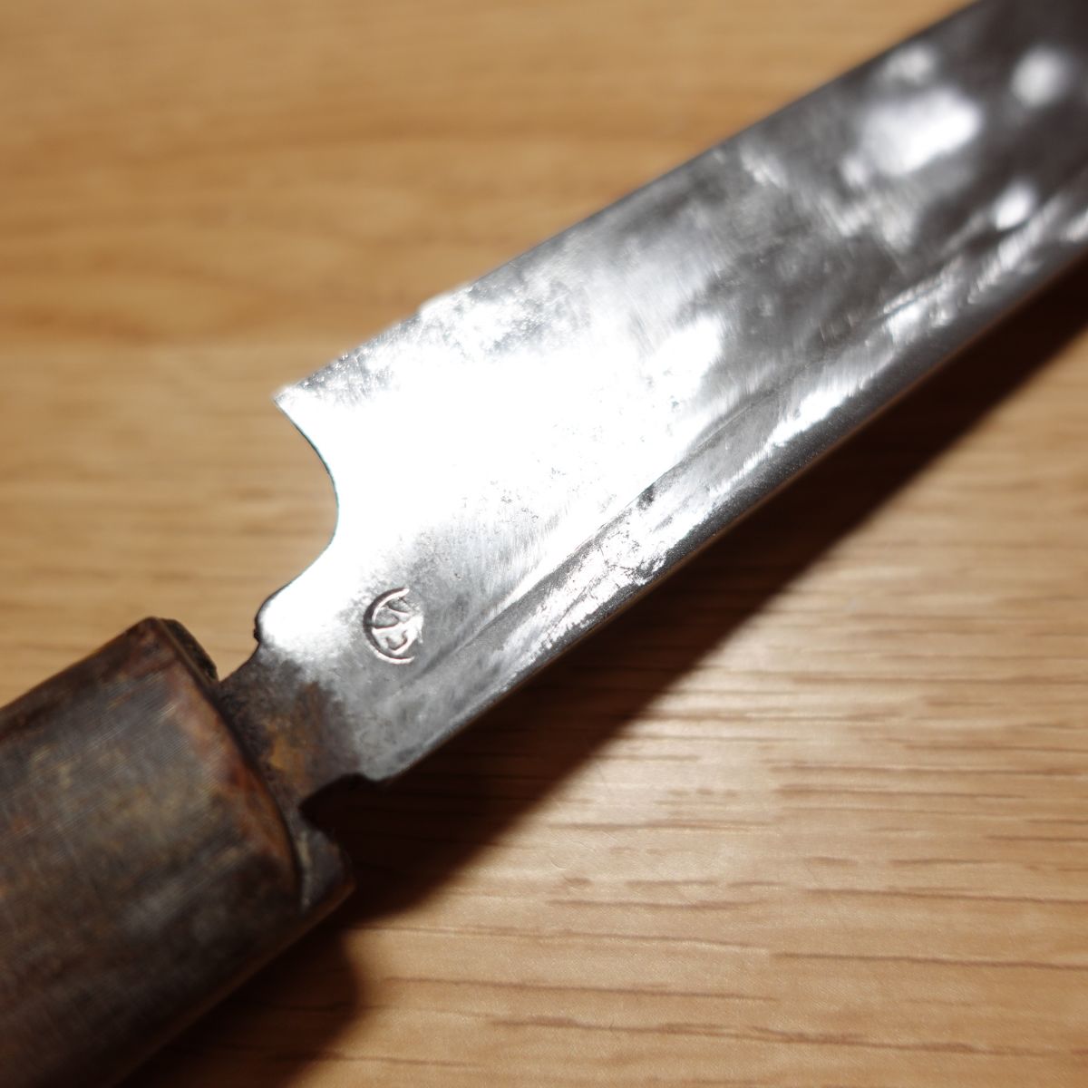 Masamoto Yanagiba Messer, geschärft, Sashimi-Messer, Griff aus Wasserbüffelhorn, japanisches Messer, einschneidig