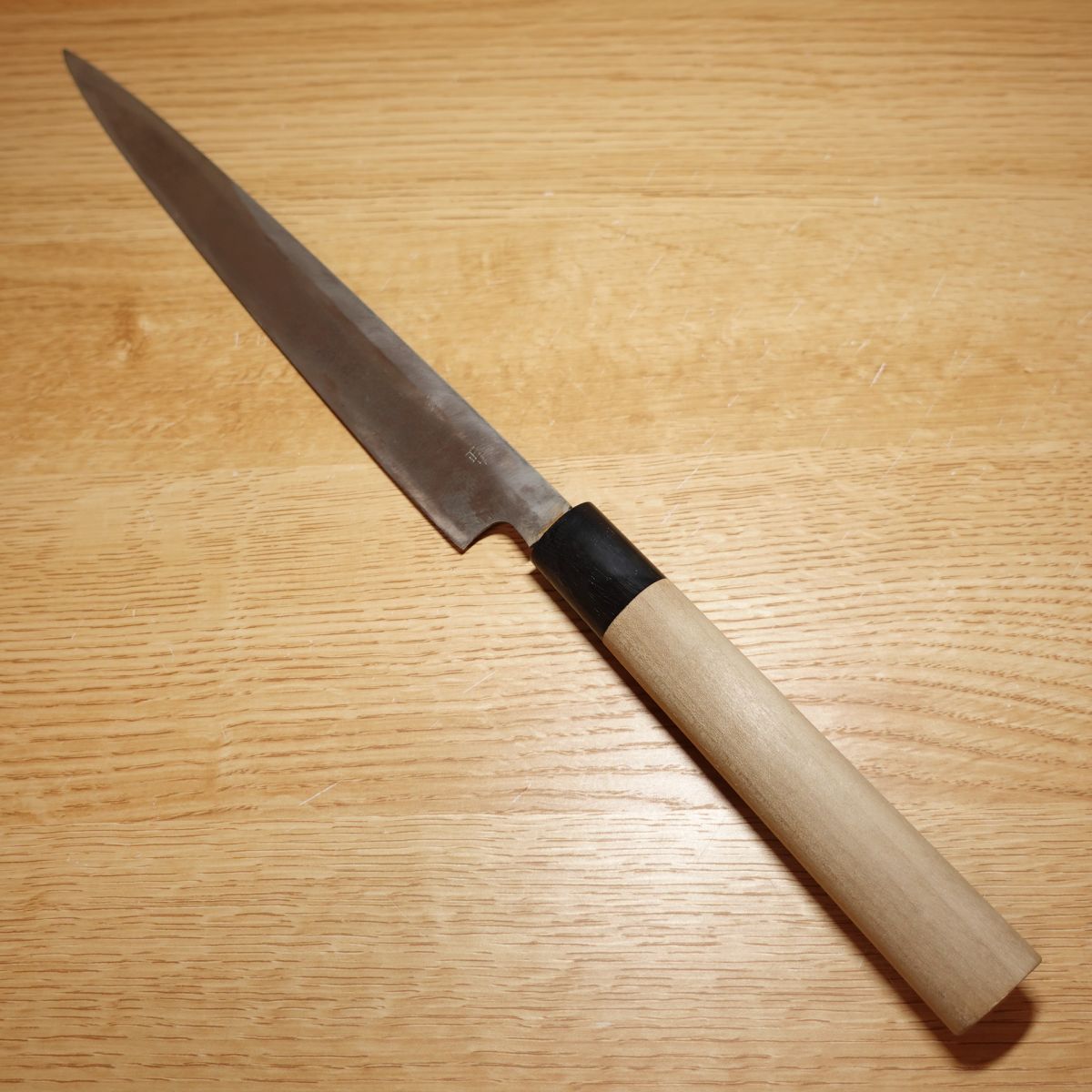 Shoujiki Yanagiba-Messer, geschärft, Sashimi-Messer, Griff aus Wasserbüffelhorn, einschneidig, japanisches Messer