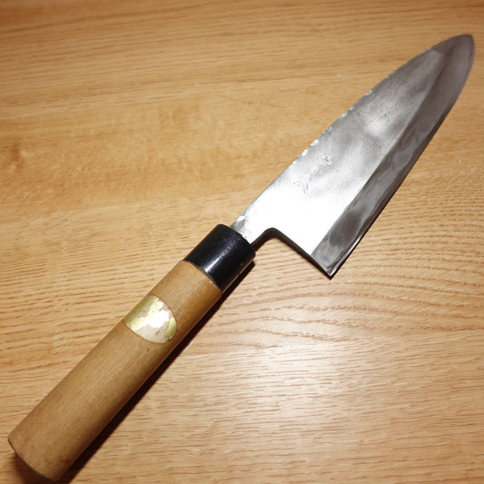 Edo Kikusui Large Deba Knife, Sharpened, Heavy, With Sticker, Single-edged