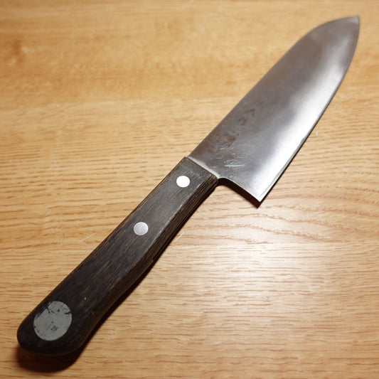 Noshu Magoroku Santoku Knife, Sharpened, All-purpose Knife, Double-edged, Simple, Lightly Used