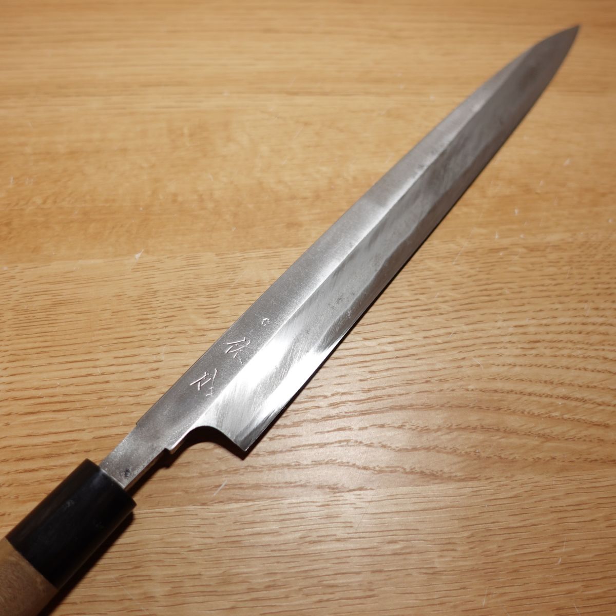 Sukenari Yanagiba Knife, Sharpened, Sashimi Knife, 1 Shaku, Water Buffalo Horn Handle, Single-edged, Fugu-hiki, Yanagi, Steel, Hand-forged